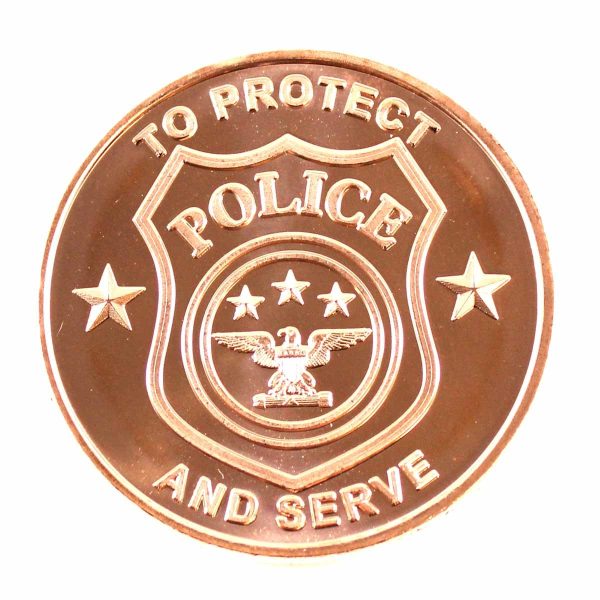 Police To Protect And Serve 1oz. .999 Fine Copper For Discount