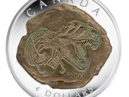 RDC 2009 Canada $4 Dinosaur Collection - Tyrannosaurus Rex Fine Silver (No Tax) impaired Hot on Sale