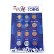 Set of 12x Uncirculated World Coins in EPCOT Card Hot on Sale