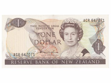 New Zealand 1981-92 1 Dollar Note, Pick #169a, AU-UNC Supply