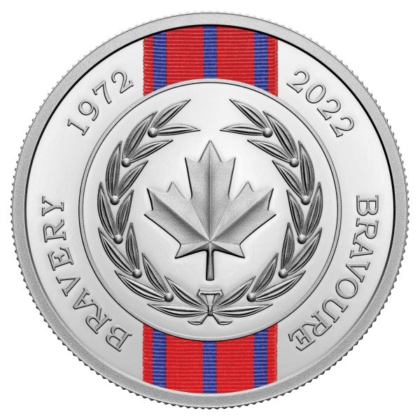 RDC 2022 Canada $20 50th Anniversary of the Medal of Bravery Silver (No Tax) Scuffed Capsule For Cheap