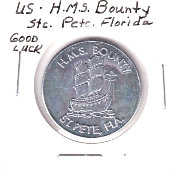 St.Pete, Florida U.S H.M.S Bounty Good Luck Token on Sale