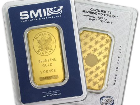 (LPO) Sunshine Mint 1oz. .9999 Gold Bar (TAX exempt) Package Scratched - NO Credit Card, Paypal For Cheap