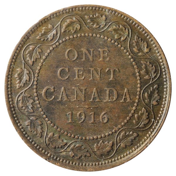 1916 Canada 1-Cent Extra Fine (EF-40) Scratched, cleaned, or impaired Fashion