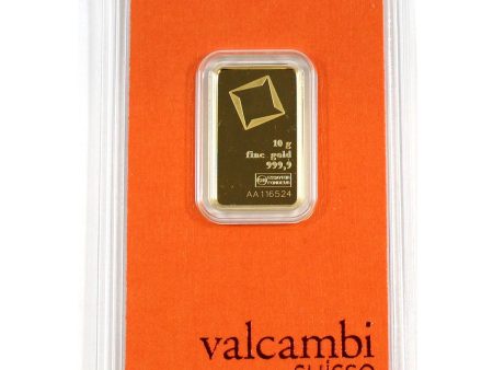 Valcambi Suisse 10g .9999 Gold Bar in Original Package (No Tax) Online