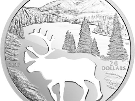 RDC 2017 Canada $30 Endangered Animal Cutout - Woodland Caribou (No Tax) Toned Supply