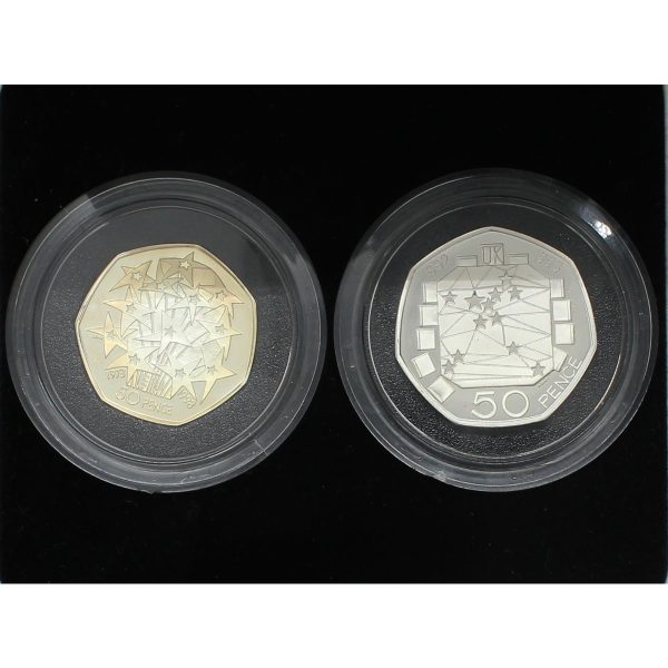 Pair of Great Britain 1992 & 1998 50p Sterling Piedfort Coins (Issues) Online