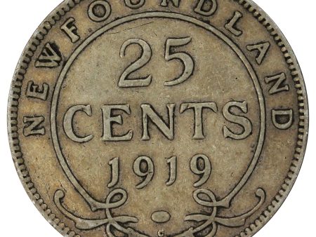 1919C Newfoundland 25-cents VG-F (VG-10) For Discount