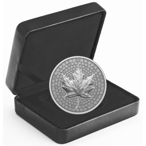 RDC 2023 Canada $50 Ultra High Relief 5oz. Silver Maple Leaf (No Tax) dented sleeve Online Sale