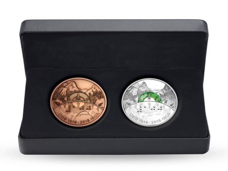 RDC 2018 Canada $30 CNIB 2-coin Set (Coin & Bronze Medallion) No Tax (scratched capsule) Hot on Sale