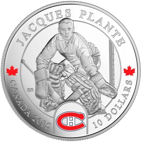 RDC 2015 Canada $10 Goalies: Jacques Plante Fine Silver (No Tax) - Lightly Toned Online