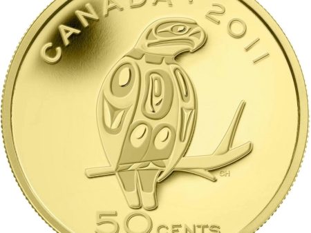 RDC 2011 Canada 50-cent Peregrine Falcon 1 25oz. Gold (No Tax) COA is bent For Discount