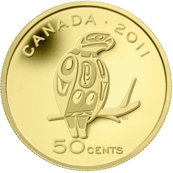 RDC 2011 Canada 50-cent Peregrine Falcon 1 25oz. Gold (No Tax) COA is bent For Discount