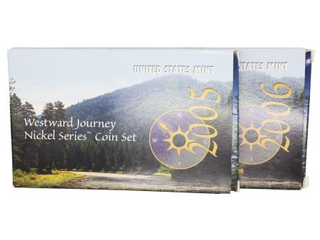 Pair of 2005 & 2006 PDS USA Westward Journey Nickel Series Coin Sets, 2Pcs (Toned) Online Sale