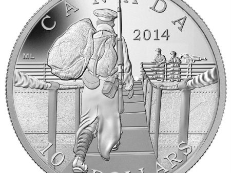 RDC 2014 Canada $10 The Mobilisation of our Nation Fine Silver (No Tax) Worn Sleeve Supply