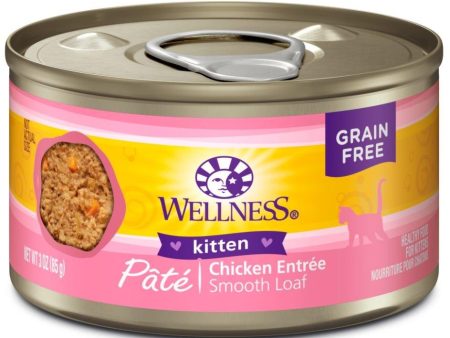 Wellness Complete Health Natural Grain Free Kitten Health Chicken Recipe Wet Canned Cat Food Discount