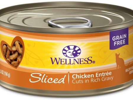 Wellness Grain Free Natural Sliced Chicken Entree Wet Canned Cat Food For Discount