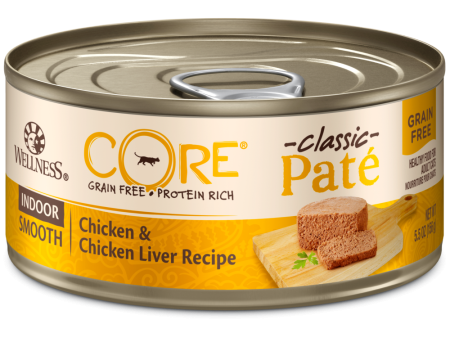 Wellness CORE Natural Grain Free Indoor Chicken and Chicken Liver Smooth Pate Wet Canned Cat Food Online now