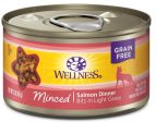 Wellness Grain Free Natural Minced Salmon Dinner Wet Canned Cat Food Online Sale