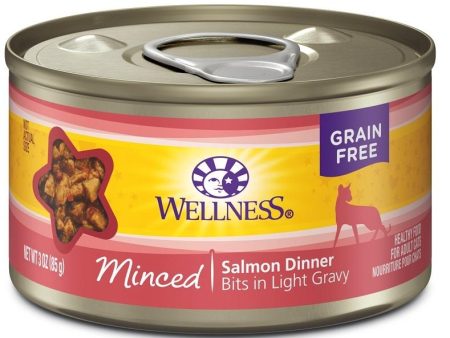 Wellness Grain Free Natural Minced Salmon Dinner Wet Canned Cat Food Online Sale