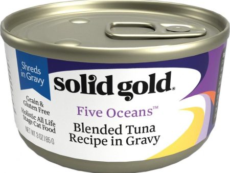 Solid Gold Five Oceans Grain Free Blended Tuna in Gravy Recipe Canned Cat Food Sale