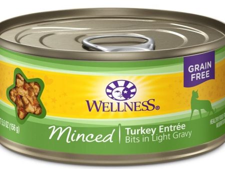 Wellness Grain Free Natural Minced Turkey Entree Wet Canned Cat Food For Discount