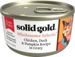 Solid Gold Wholesome Selects Grain Free Chicken, Duck, & Pumpkin in Gravy Recipe Canned Cat Food on Sale